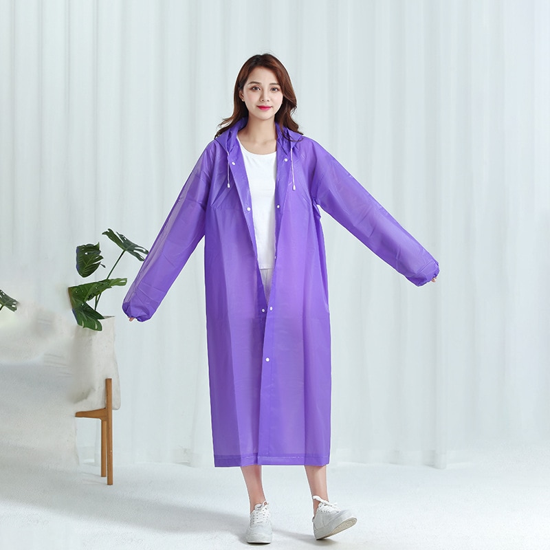 1pc Hooded Rain Coat Women Men - Camping Rain Poncho recension och pris