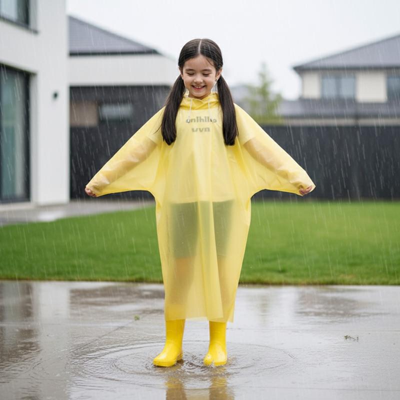 Disposable Raincoat for Kids E - Camping Rain Poncho recension och pris