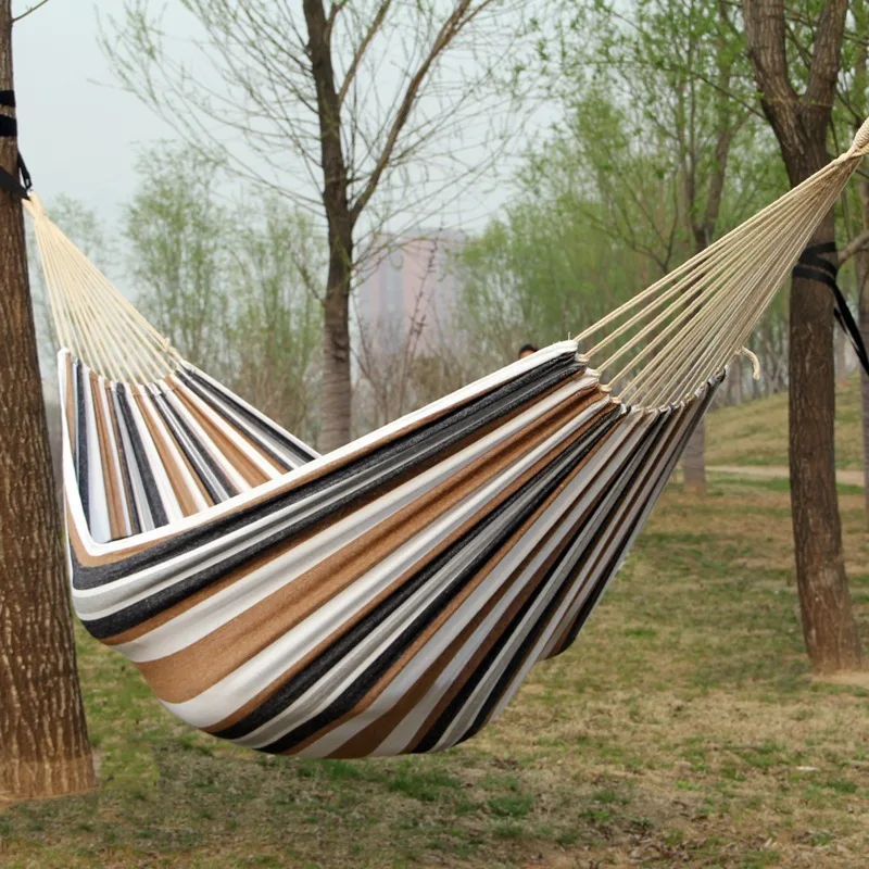 Canvas No Wooden Stick Hammock - Bed Outdoor Camping recension och pris