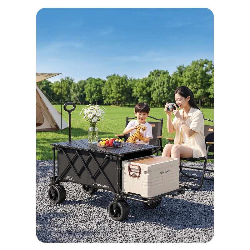 Folding Camping Wagon Cart Out - Outdoor Camping Trolley recension och pris