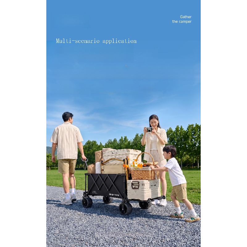 Folding Camping Wagon Cart Out - Outdoor Camping Trolley recension och pris