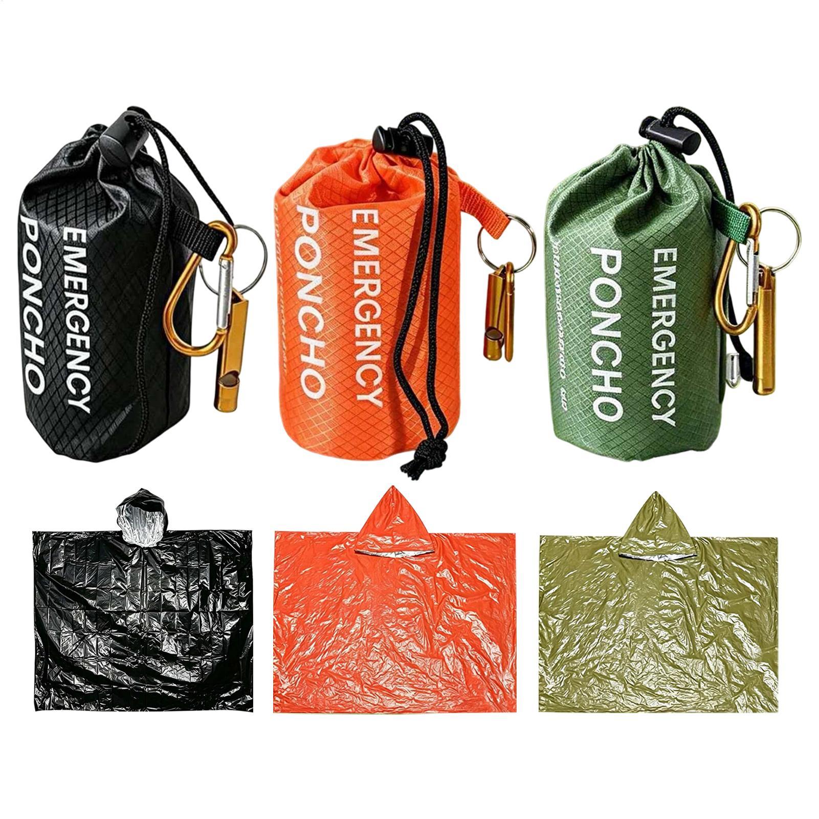 3pcs Survival Emergency Rain P - Camping Rain Poncho recension och pris