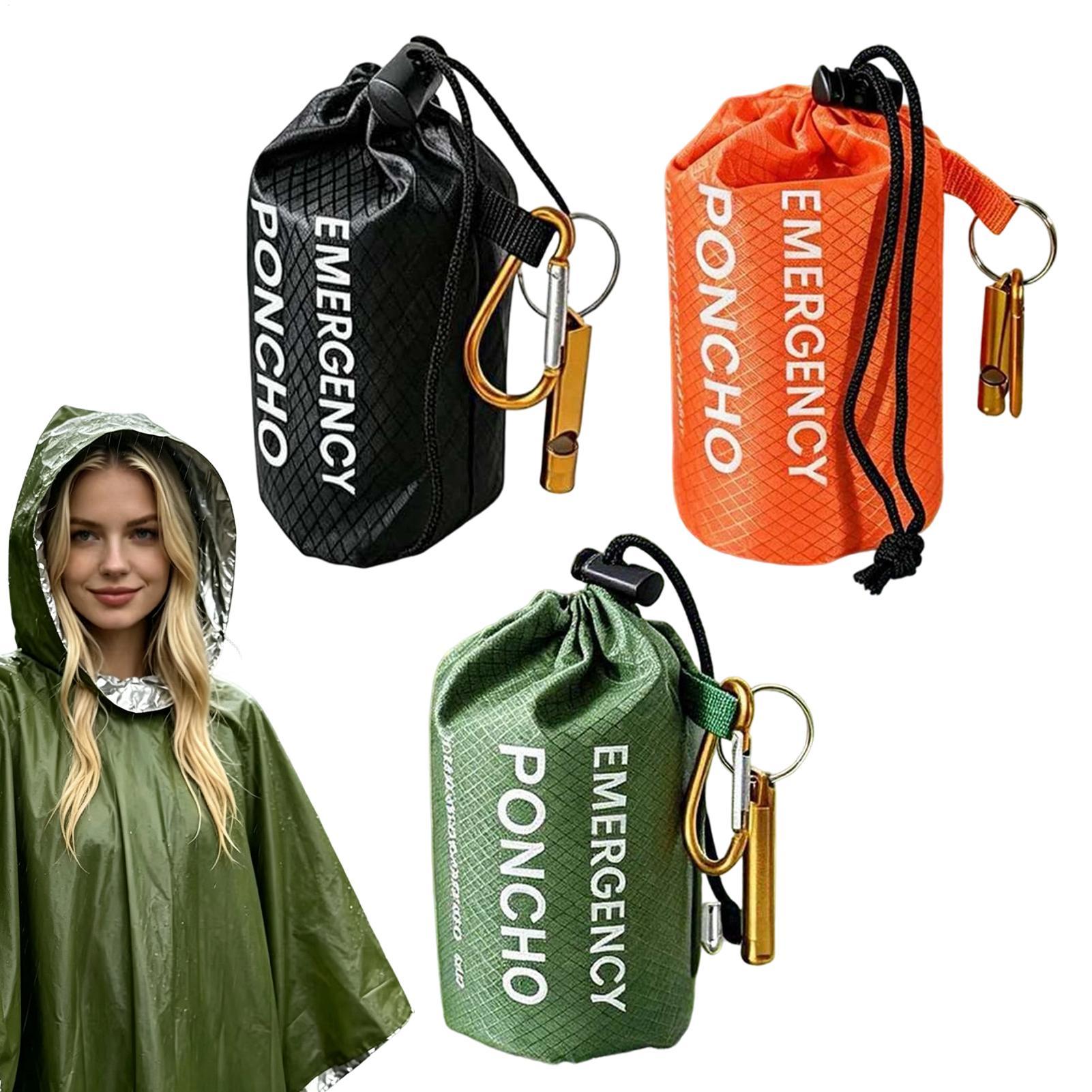 3pcs Survival Emergency Rain P - Camping Rain Poncho recension och pris