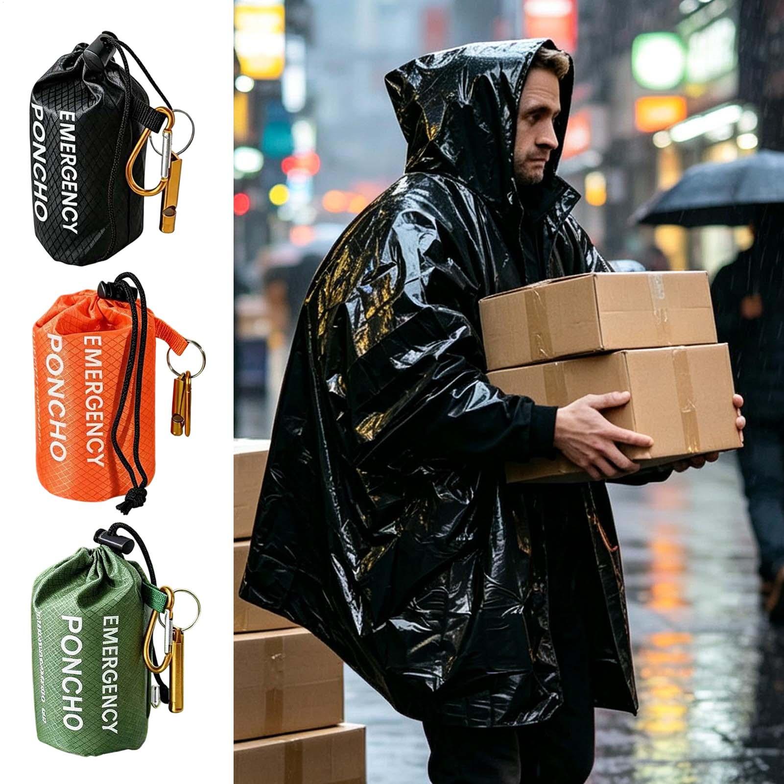 3pcs Survival Emergency Rain P - Camping Rain Poncho recension och pris