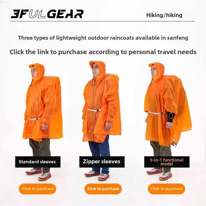 Ultralight Rain Poncho 3F UL G - Camping Rain Poncho recension och pris