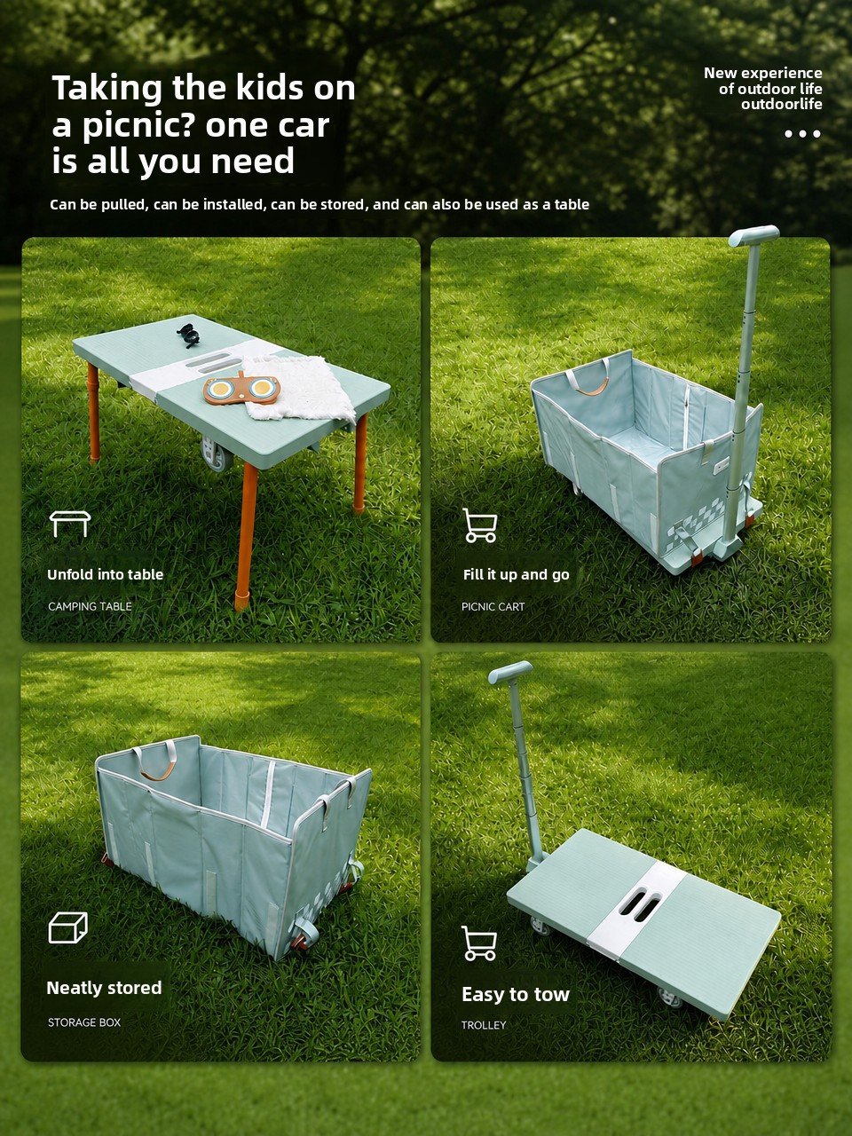 Outdoor Foldable Hand Wagon Mu - Outdoor Camping Trolley recension och pris