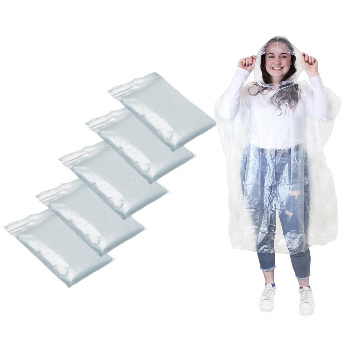 12Pcs Disposable Waterproof Ra - Camping Rain Poncho recension och pris