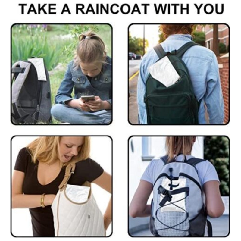 12Pcs Disposable Waterproof Ra - Camping Rain Poncho recension och pris